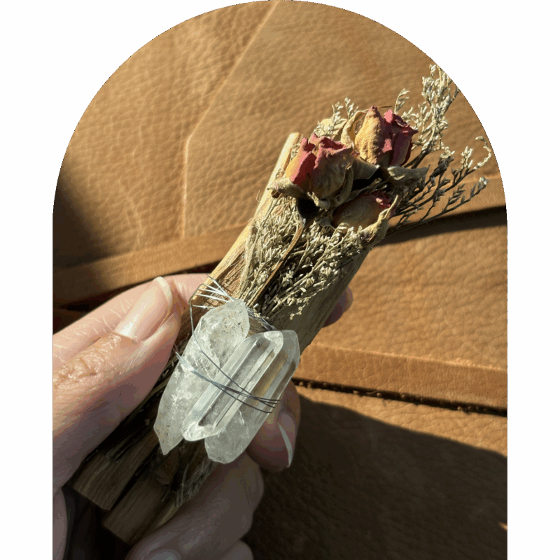 Ember Kiss (Red Rose Buds + Clear Quartz + Palo Santo) - Image 2