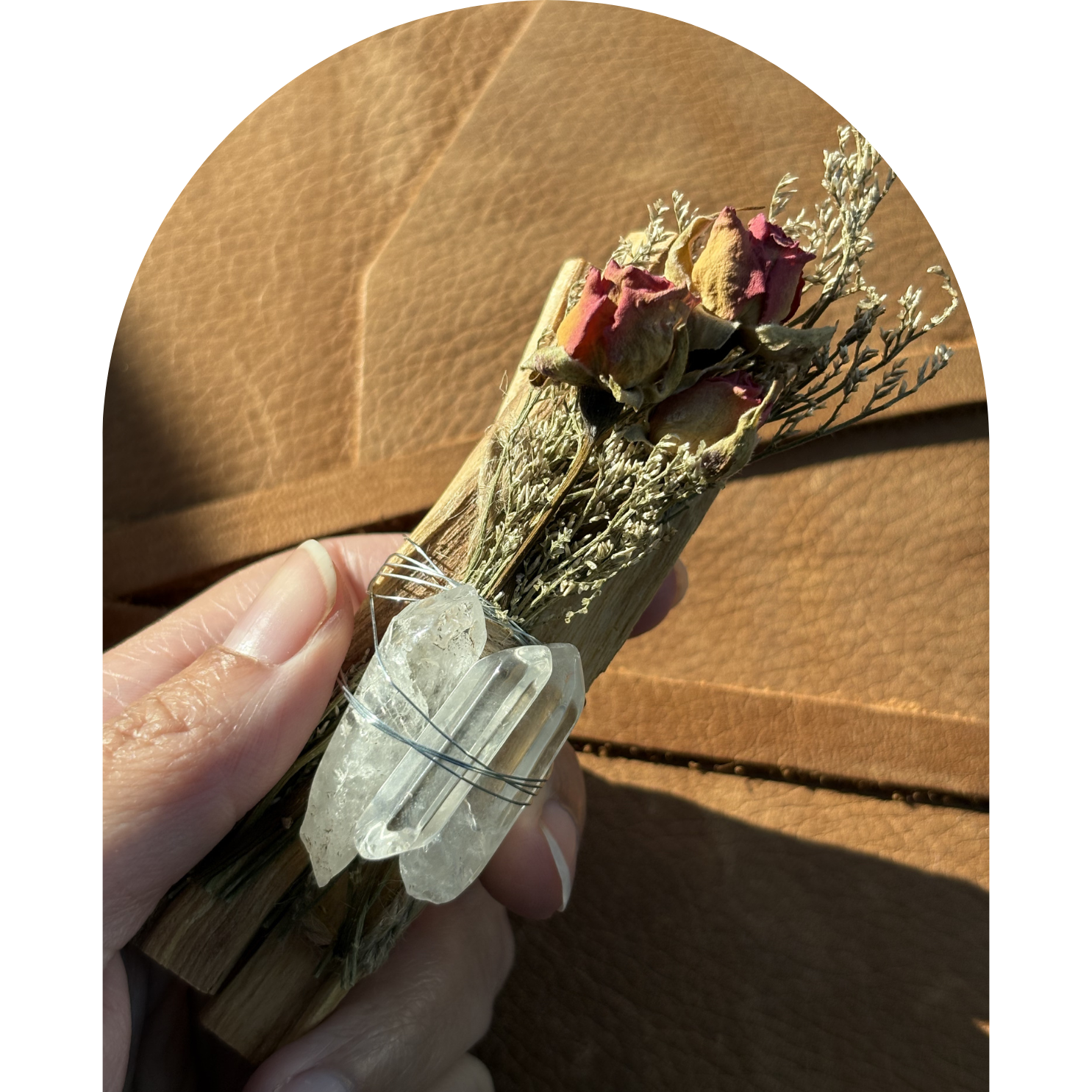 Ember Kiss (Red Rose Buds + Clear Quartz + Palo Santo) - Image 2
