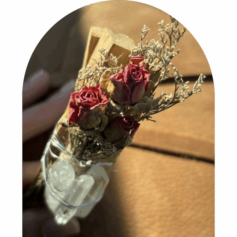 Ember Kiss (Red Rose Buds + Clear Quartz + Palo Santo) - Image 3