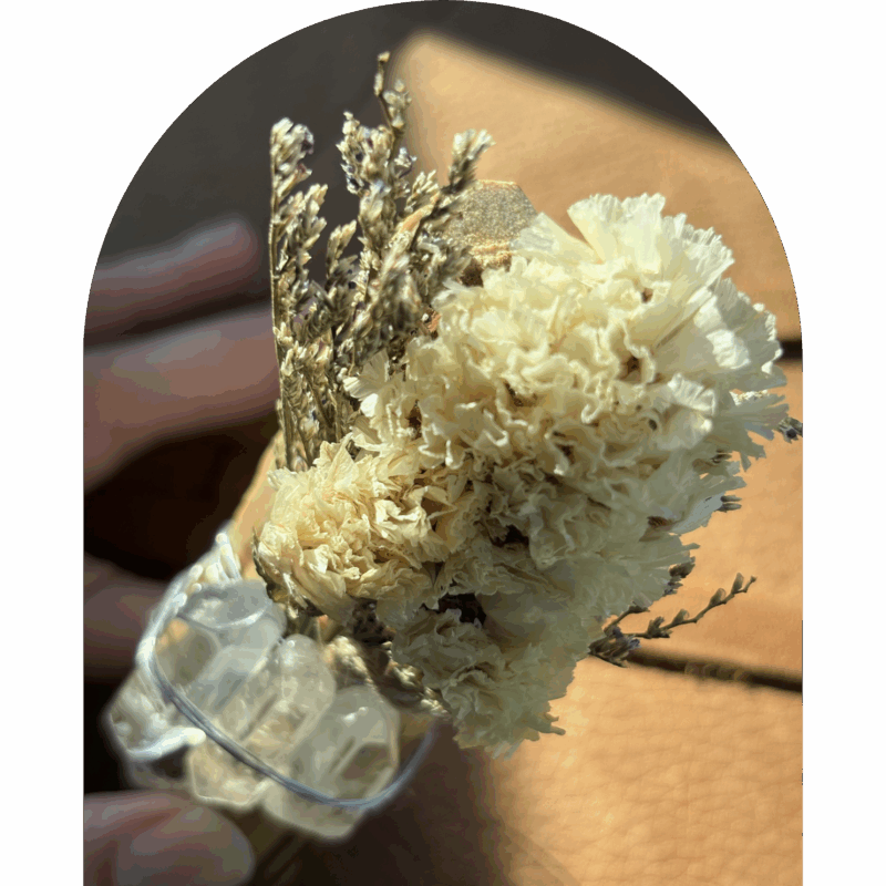 Sacred Silence (White Statice + Clear Quartz + Palo Santo) - Image 3